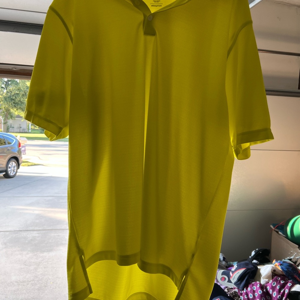 Bright Yellow adidas Polo shirt size xl